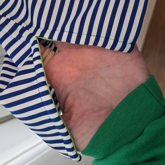 RALPH LAUREN RLX TMC UV PROTECTION MOISTURE WICKING POLO XXL BLUE WHITE STRIPE - Picture 6 of 8